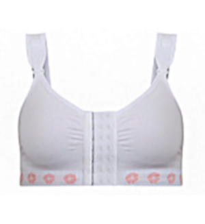 Agrafe front front blanc vu face